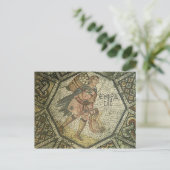 農夫運の鶏と卵かご ポストカード (スタンド正面)