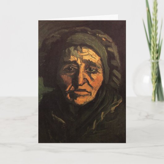 『農婦の頭部・レースの緑がかった帽子』(のうふのとうぶ・レースのみどりがかったぼうし、英:Head カード (正面)