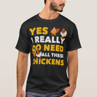 農家おもしろいギフトアイディアチキンプルオーバー Tシャツ
