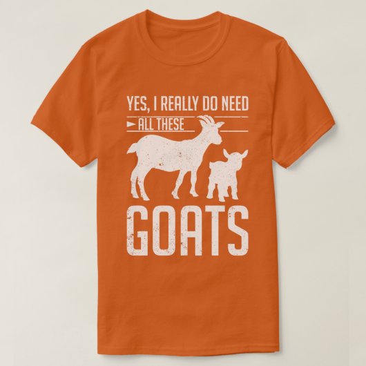 農家おもしろいヤギ恋人農業動物ヤギ Tシャツ (デザイン正面)