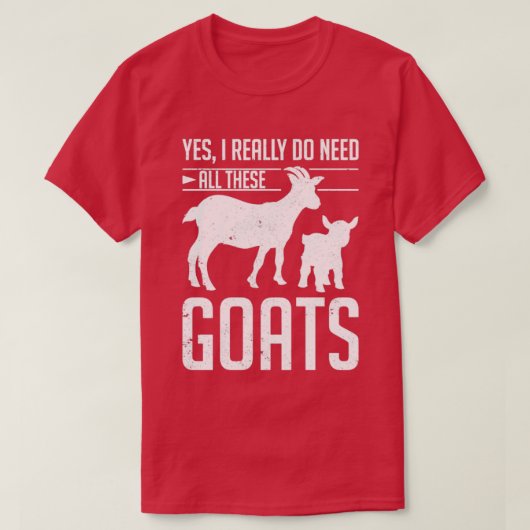 農家おもしろいヤギ恋人農業動物ヤギ Tシャツ (デザイン正面)