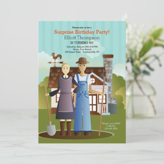 農家および彼の妻の招待状 招待状