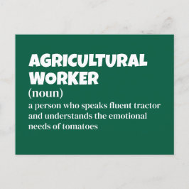 農家および農業労働者 – 定おもしろい義 シーズンポストカード