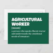 農家および農業労働者 – 定おもしろい義 シーズンポストカード (正面/裏面)