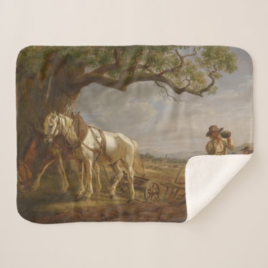 農家が畑で休む シェルパブランケット (正面(横))