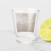 農家が畑で休む ショットグラス (裏面)