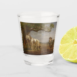 農家が畑で休む ショットグラス