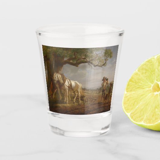 農家が畑で休む ショットグラス (正面)