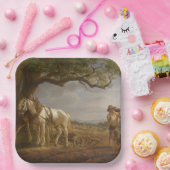 農家が畑で休む ペーパープレート (パーティー)