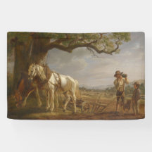 農家が畑で休む