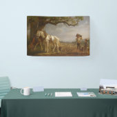 農家が畑で休む 横断幕 (トレードショー)