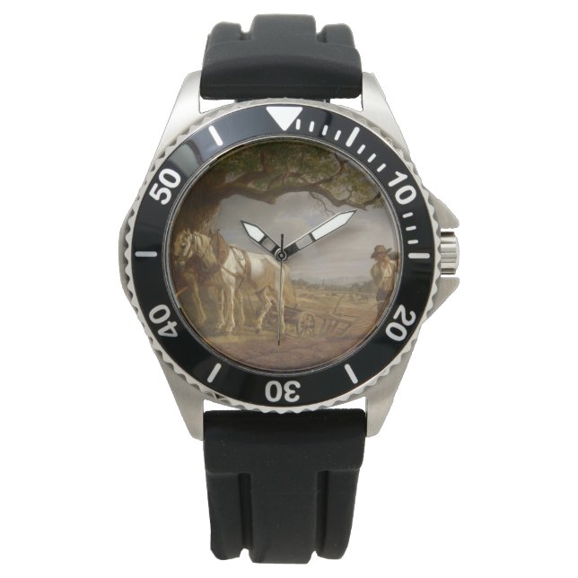 農家が畑で休む 腕時計 (正面)