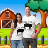 農家が豚の生鮮製品を栽培する Tシャツ