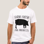 農家が豚の生鮮製品を栽培する Tシャツ (正面)
