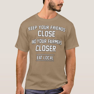 農家が農家のローカル食べ農家をサポート Tシャツ