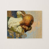 農家とカボチャby Newell Convers Wyeth ジグソーパズル (横)