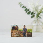 農家とトラクターのフィールド 名刺 (スタンド正面)