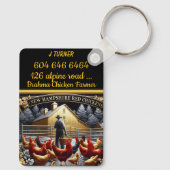 農家とニューハンプシャーレッドチキンズアットドーン キーホルダー (裏面)