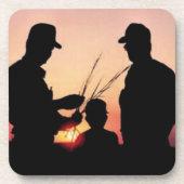 農家と夕日 コースター (正面)