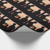 農家と夕日 ラッピングペーパー (角)