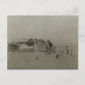 農家と息子の歩く ポストカード (正面)