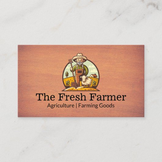 農家と羊 | 農業 名刺 (正面)