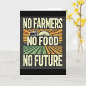 農家なし食べ物なし未来 カード (黄色い花)