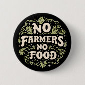 農家なし 缶バッジ (正面)