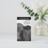 農家のためのアンガス牛クローズアップの写真 名刺 (スタンド正面)