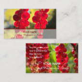 農家のための熟した赤いフルーティーのカラントなアンサンブル 名刺 (正面/裏面)