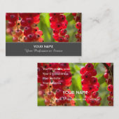 農家のための熟した赤いフルーティーのカラントなアンサンブル 名刺 (正面/裏面)