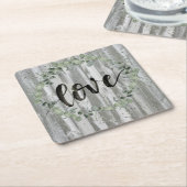 農家のインスピレーション-愛 スクエアペーパーコースター (アングル)