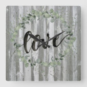 農家のインスピレーション-愛 スクエア壁時計 (正面)