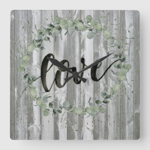 農家のインスピレーション-愛 スクエア壁時計