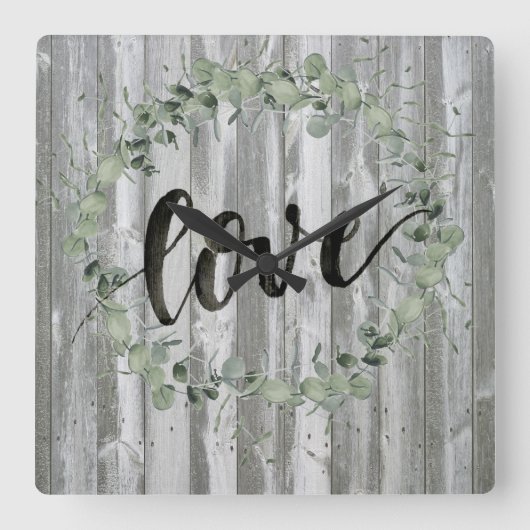 農家のインスピレーション-愛 スクエア壁時計 (正面)