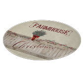 農家のクリスマスとベリーとガーランド カッティングボード (角)