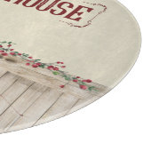 農家のクリスマスとベリーとガーランド カッティングボード (角)