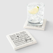 農家のクリスマスフレーズ ストーンコースター (横)