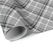 農家のグレースケールプレイド斜め模様の国 ラッピングペーパー (ロールコーナー)