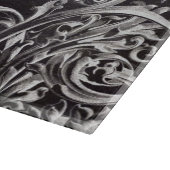 農家のシックで華やかな渦巻き旋回チョークボードモノグラム カッティングボード (角)