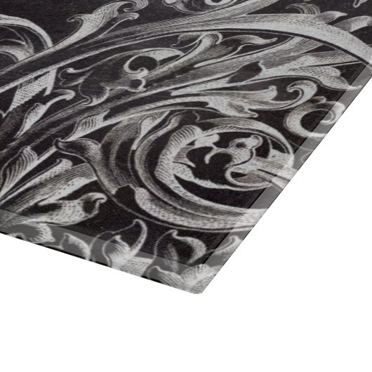 農家のシックで華やかな渦巻き旋回チョークボードモノグラム カッティングボード (角)