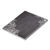 農家のシックで華やかな渦巻き旋回チョークボードモノグラム ノートパッド (回転)