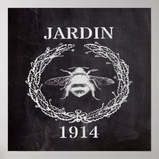 農家のシックな黒板フランスのヴィンテージ ポスター (正面)