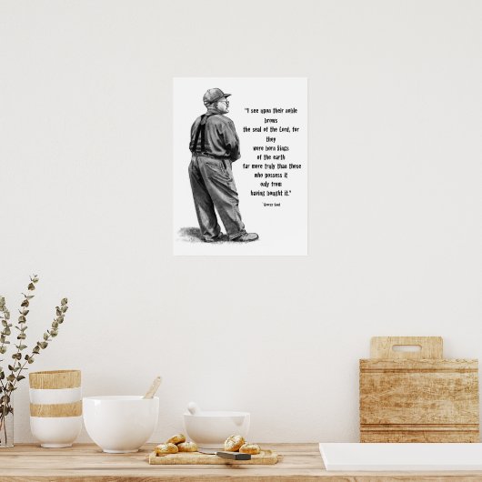 農家のスケッチ:引用文農家について ポスター (キッチン)