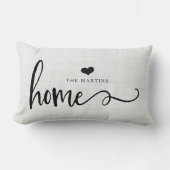 農家のスタイルの灰色のリネン一見|の家 ランバークッション (正面)