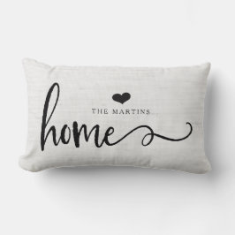 農家のスタイルの灰色のリネン一見|の家 ランバークッション