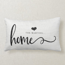 農家のスタイルの灰色のリネン一見|の家 ランバークッション