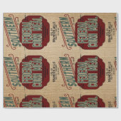 農家のスタイルの穀物袋デザイン ラッピングペーパー (フラット)