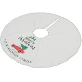 農家のスタイル|の車の新しいクリスマスツリー ブラッシュドポリエステルツリースカート (アングル)