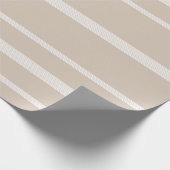 農家のストライプのなギフト用包装紙のクラフト紙の白 ラッピングペーパー (角)